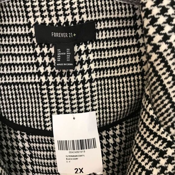 Forever 21 plus size peacoat new with tags waist tie - Picture 6 of 7